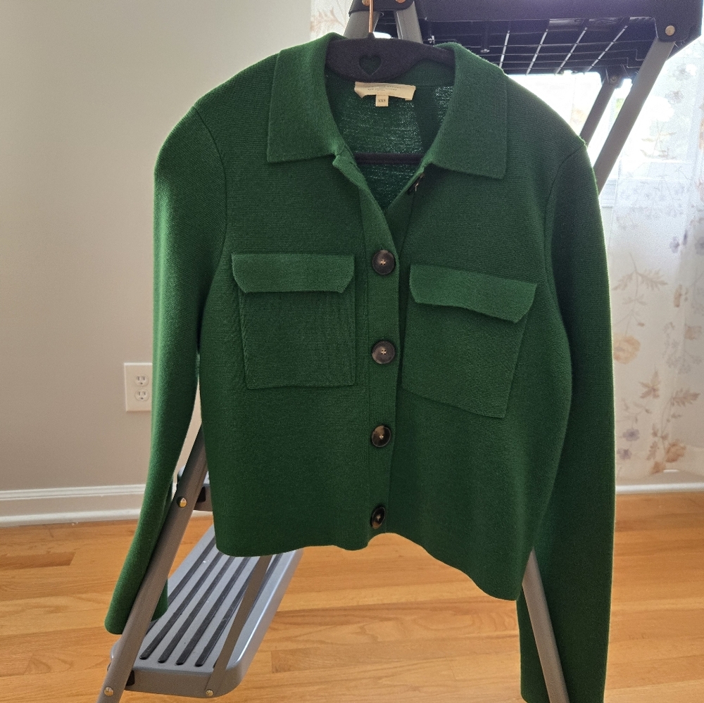 Sezane Betty Cardigan Vert. - Size XXS